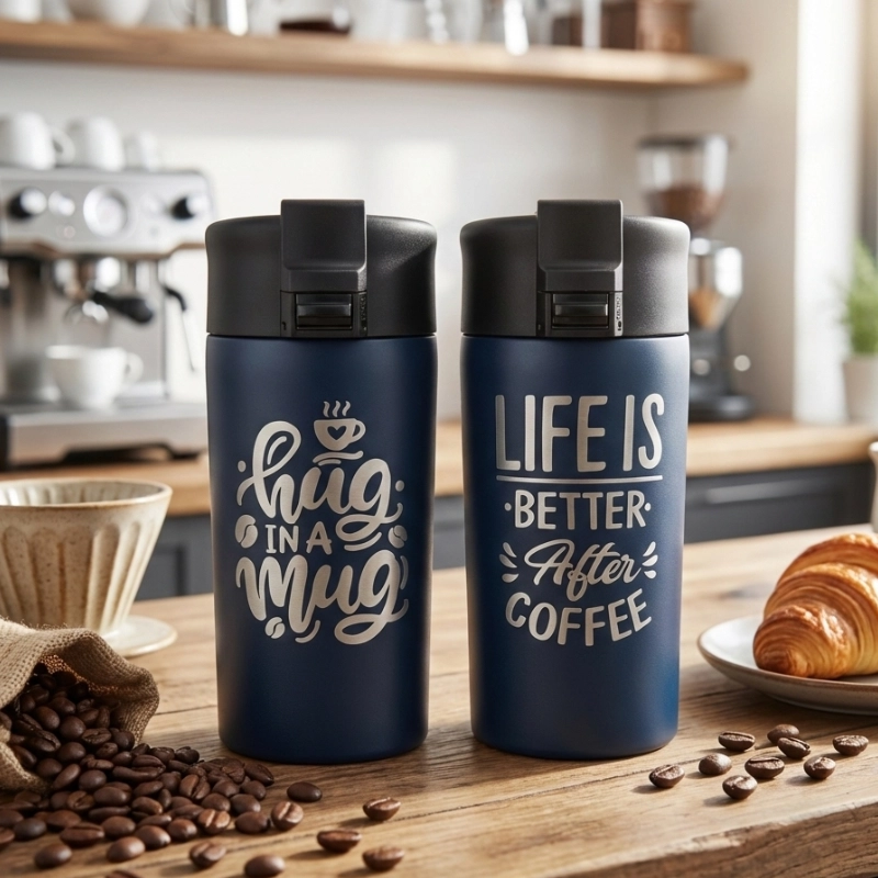 Gravierte Thermobecher